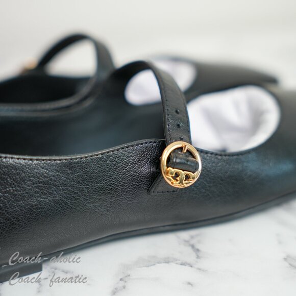 NIB Tory Burch Selby Mary Jane Ballet Leather Flats in Black - Picture 5 of 10
